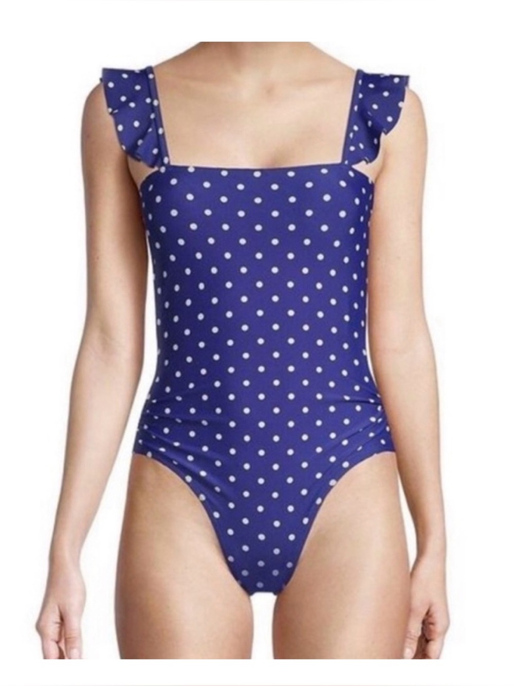 NWT Jones New York woman’s one piece swimsuit‎ Polka Dot BLUE